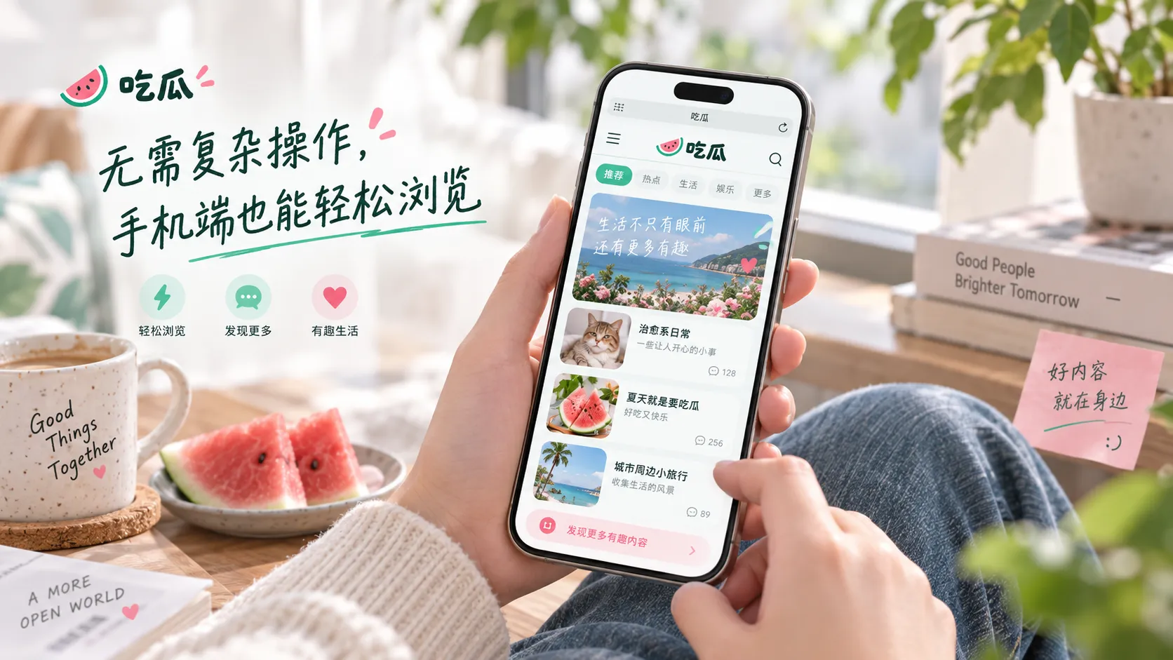 手机浏览吃瓜网示意